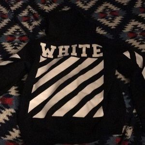 Off white hoodie with bag